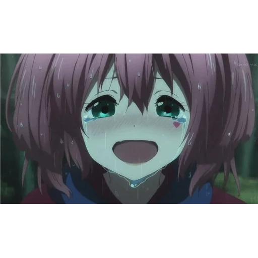 anime, anime clip, anime tears, anime smile, sad anime