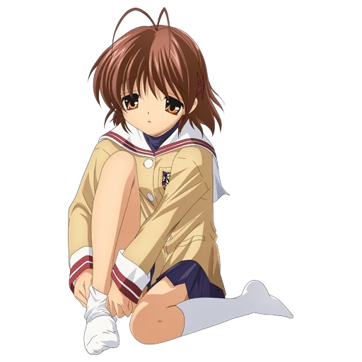 anime, menina anime, nagisa clannad, nagisa furukava, clannad fundo transparente