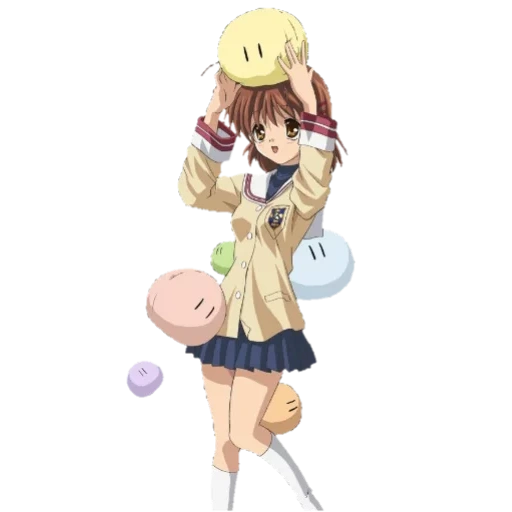 arte de anime, mangá de anime, anime cartun, dango clannad, nagisa furukava