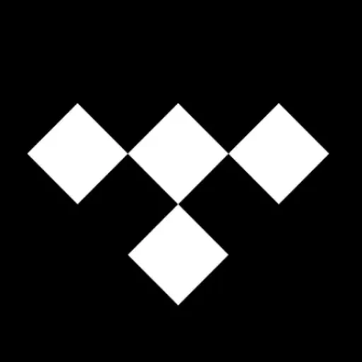 logotipo, tidal, logotipo, crachá de maré, logotipo preto