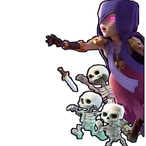 clash clans, clash royale, kronsk, witch trumpet piano, conflict clan witch