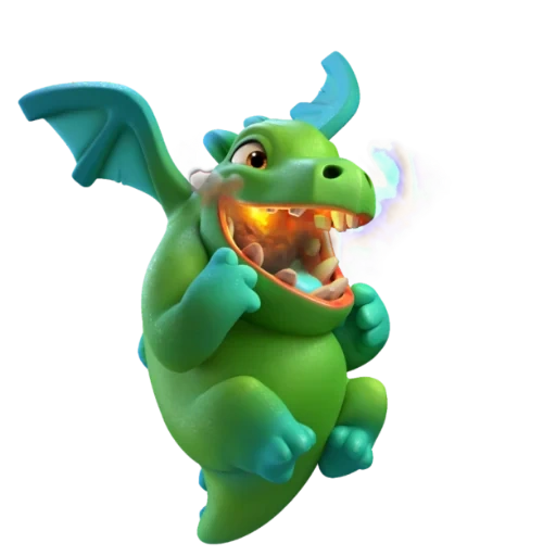 dragon trompeten-klavier, trompetenförmiger triceratops, der clan ronclas, clash royal dragon