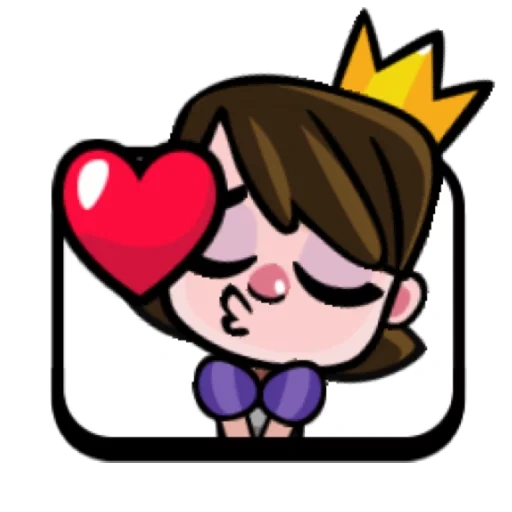 clash royale emotas, emoji princesa muito, princesa manya ruyal emoji, emoji de piano de argila da princesa clay