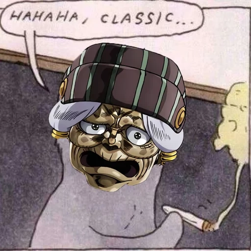 anya gail, hahaha classic, haha meme classico, haha classic cat, la bizzarra avventura di jojo