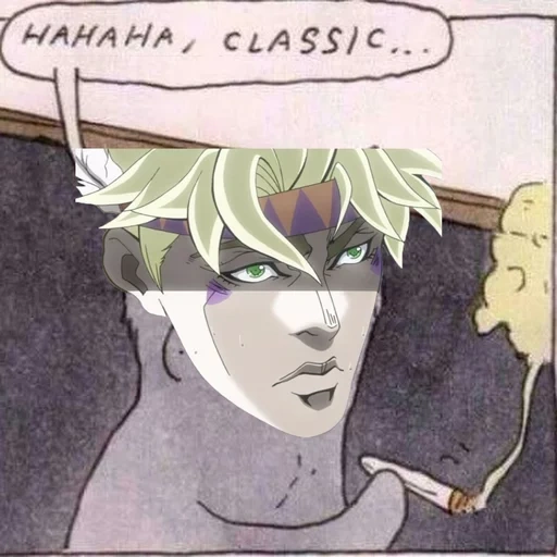 jojo, hahaha classic, haha gato clássico, haha meme classic, césar antonio zeppeli