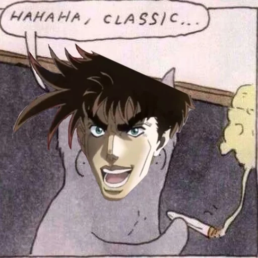 joseph jostar, joseph joestar, haha meme classico, jonathan jostar nice, joseph jostar sta piangendo