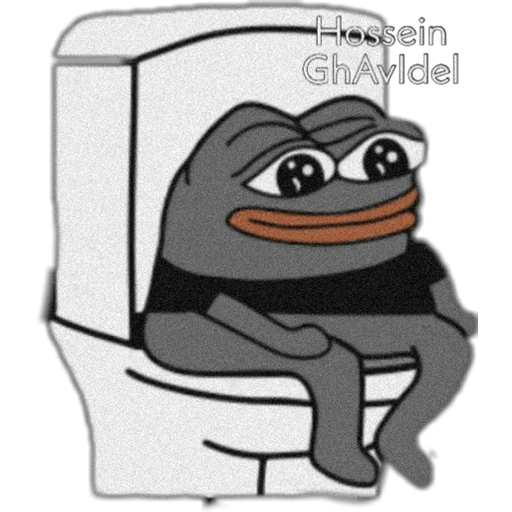 pepe poo, pepe toilet, pepe's toilet, pepe frog skin wave, pepe the frog sits