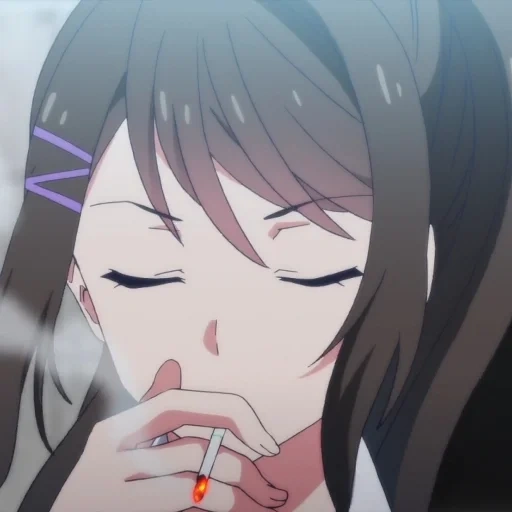 аниме, аниме идеи, аниме курят, аниме застенчивость, classroom the elite курение