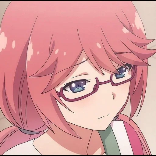 óculos de anime, iri sakura, anime girls, menina anime, personagens de anime