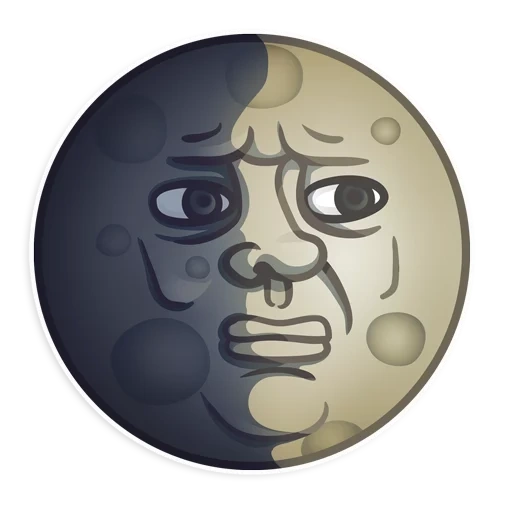 moon, emoji luna