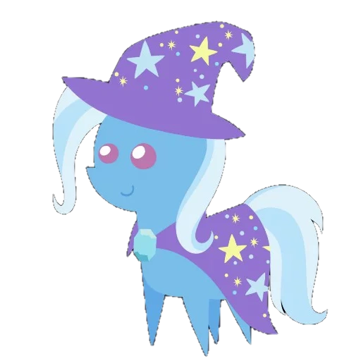 partager, poney, trixie, pony trixie blue, trixie lulamun chibi