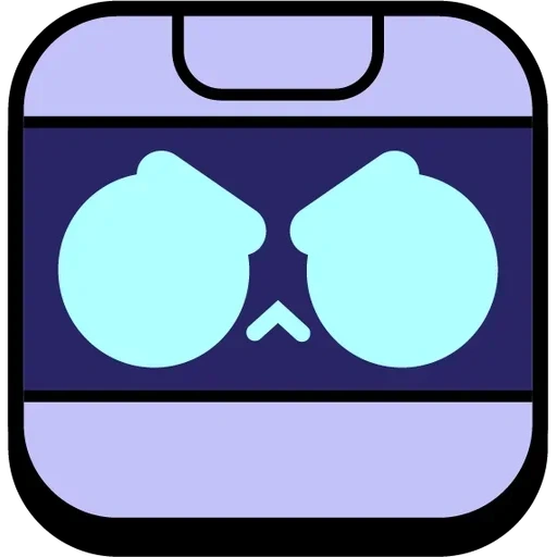 les lunettes d'icône, pictogramme, étape bravo 8 bits, bravo stars emoji piper icônes, icône du simulateur brawl stars