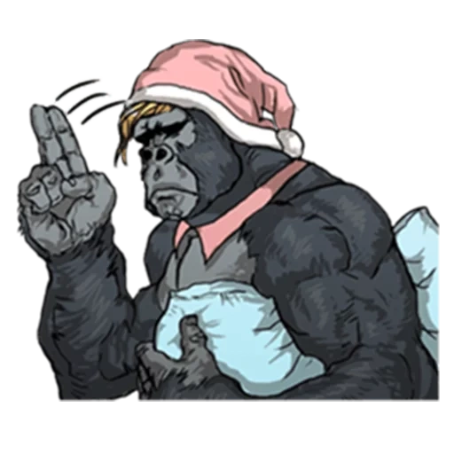 il maschio, gorilla, gorilla art, gorilla boss, disegno gorilla