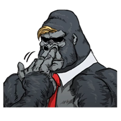 male, gorilla, gorilla male, angry gorilla, gorilla cigar