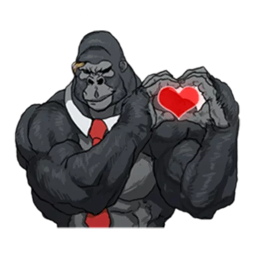 gorilla, gorilla vector, disegno gorilla, gorilla con sfondo bianco, gorilla 2d animation