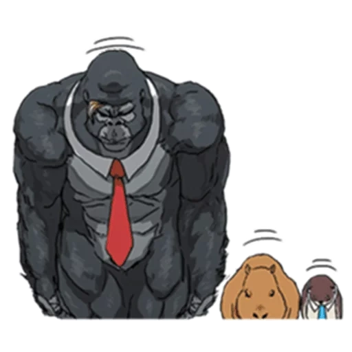 animation, gorilla, noem art, grode the gorilla, cartoon character