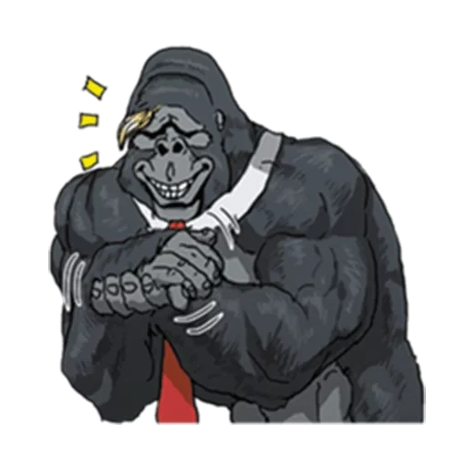 gorilla, gorilla malvagia, faccia da goril, disegno gorilla, sigaro gorilla