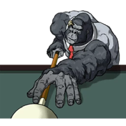 luchador de gorila, caricatura de bulldog, mono gorila, arte de gorila strek, metverse monkey tech