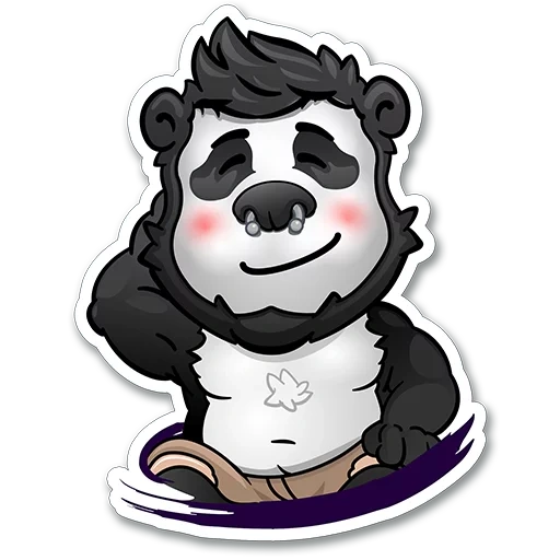 panda, panda, panda panda, stiker panda