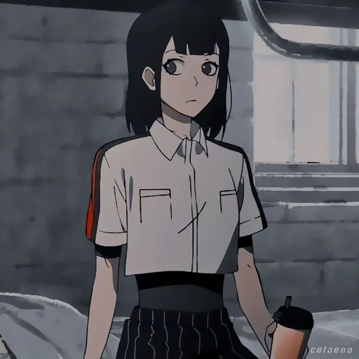 la figura, grigio e grigio, agente kobayashi, anime girl, i personaggi degli anime