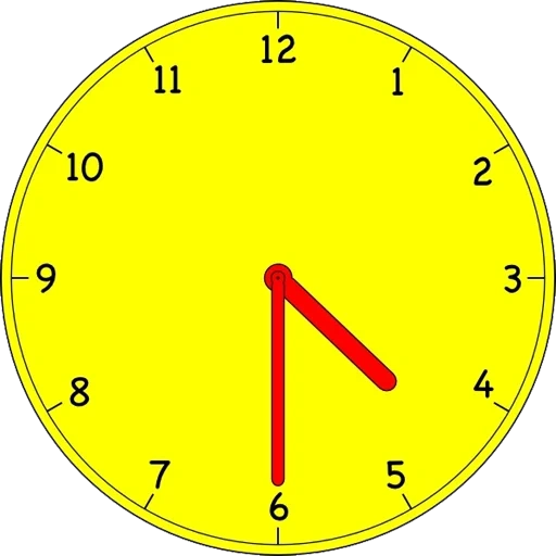 quadrante, il quadrante dell'orologio, orologi analogici, un quadrante orario, il quadrante è di sei ore