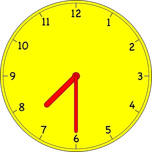 clock face, the dial of the clock, an hourly dial, watch for children, the dial is six hours