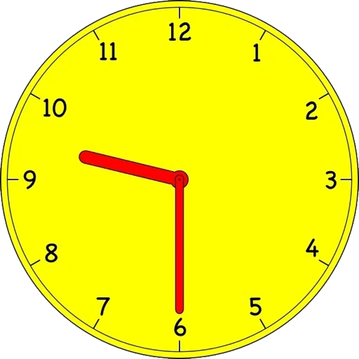 clock face, the dial of the clock, an hourly dial, watch for children, the dial is six hours