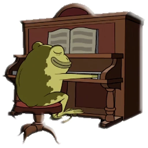 di sisi lain pagar, sisi lain dari pagar katak, di sisi lain pagar katak di belakang piano