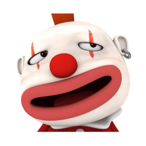 colère, colère, clown, un jouet, masque de clown