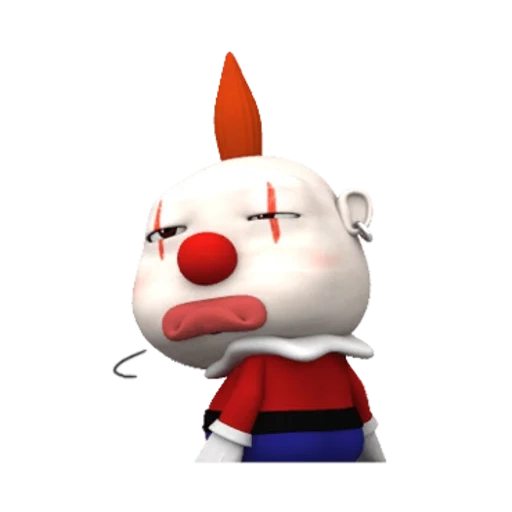 mogle, toys, soft toy, apparently a clown, animal crossing blanca