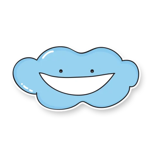 wolke, das clip symbol, schöne wolke, kawaii cloud, die ikone der wolke ist süß