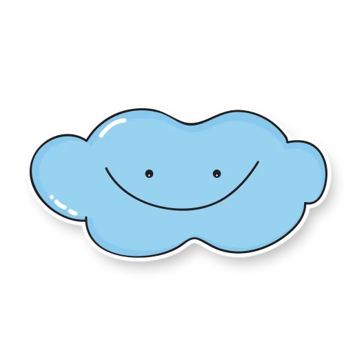 wolke, süße wolke, wolkenzeichnung, kawaii cloud, eine traurige wolke