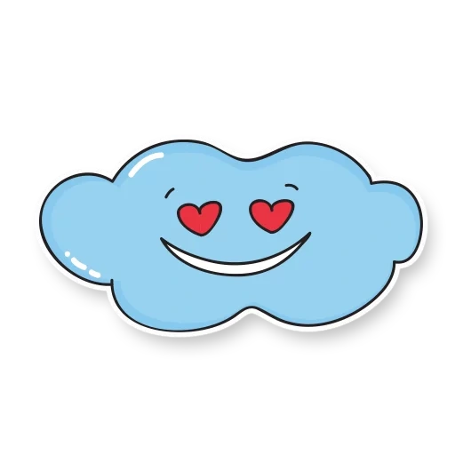 awan, cloud yang lucu, awannya biru, awan mata, happy cloud