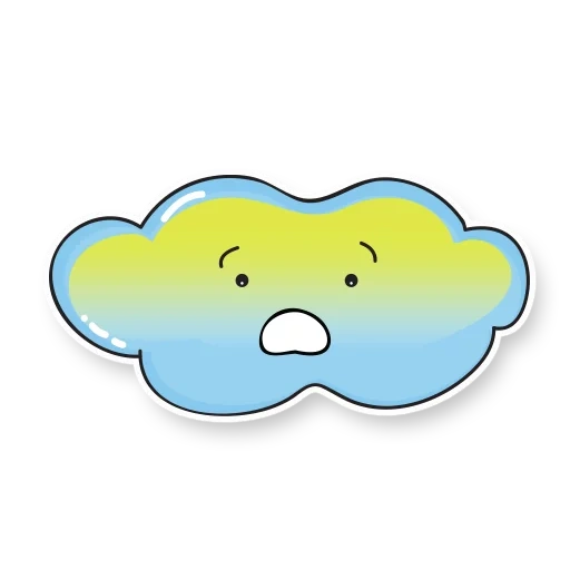 wolke, wolke, wolke von kindern, bildwolke, kawaii cloud