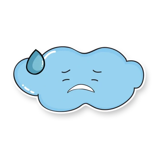 nube, linda nube, nube vectorial, nube de kawaii