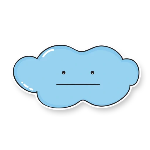 nuvem, nuvem fofa, nuvem vetorial, desenho em nuvem, kawaii cloud