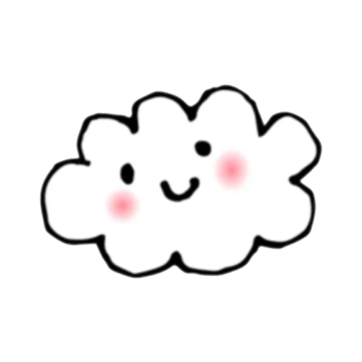 cloud, cute cloud, cloud kawai, cloud of stick, a small cloud