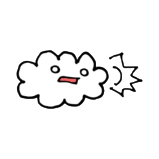nuvem, nuvem fofa, cloud kawai, kawaii cloud, uma nuvem de fundo branco