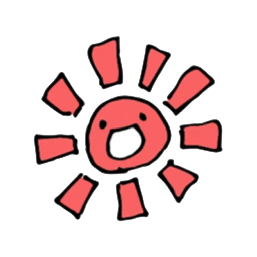 íconos, logo, el icono del sol, sol rojo, logotipos vectoriales