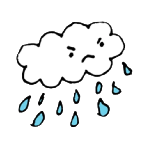cloud, picture, rain drawing, cloud drawing, cloud white rain cartoon