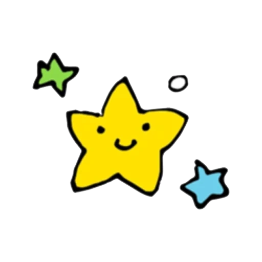 the star is yellow, lovely stars, organic all star, little star, kawaii stars