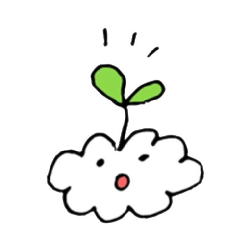 tanaman, awan yang indah, awan bunga, awan kecil, cat awan lucu