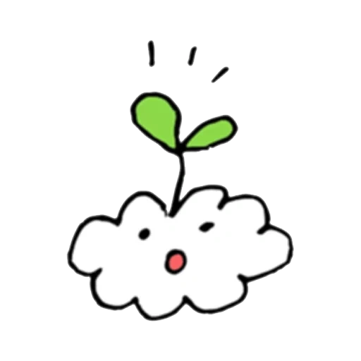 plante, nuage mignon, nuage de fleurs, un petit nuage, colorer des nuages mignons