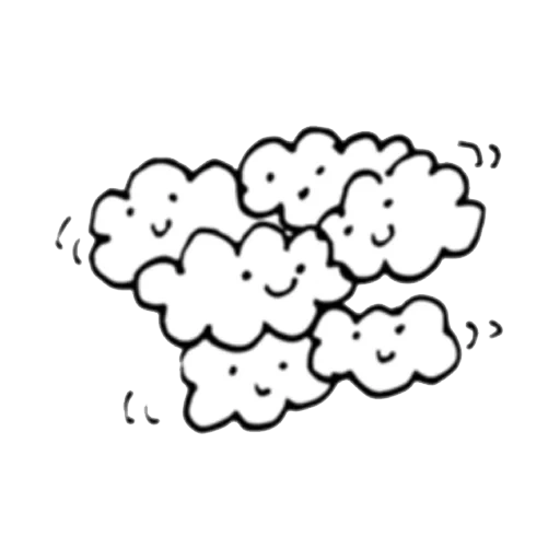 облака, рисунок, облако дыма, облако дыма логотип, мультяшное чёрно белое облако
