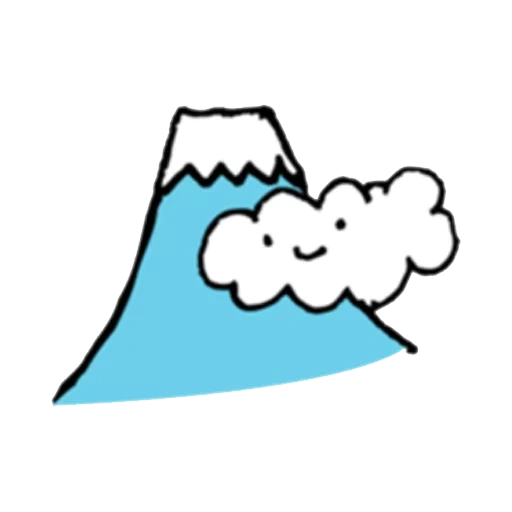 las montañas, icono de montañas, montañas de nubes, montaña clipart, ilustración de la montaña