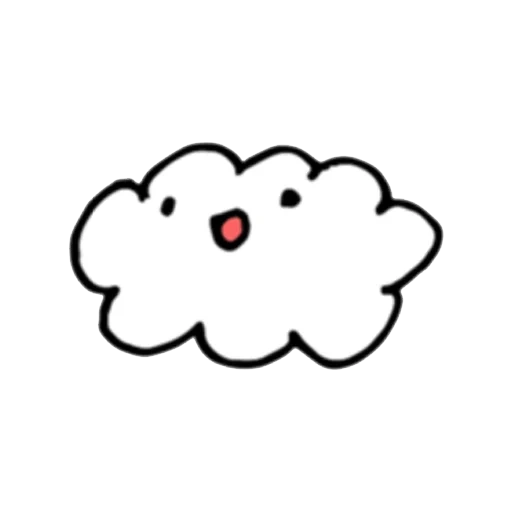 nuvem fofa, nuvem de esboços, kawaii cloud, colorindo uma nuvem, uma pequena nuvem
