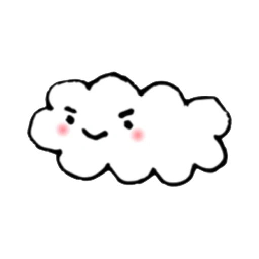 nuage mignon, nuages blancs, nuage de bâton, un petit nuage, le nuage est un dessin doux