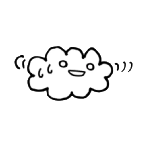 cloud of coloring, coloring cloud, coloring a cloud, a small cloud, the cloud winks