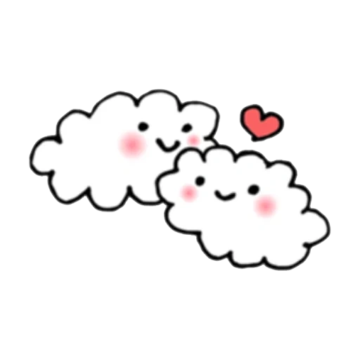 nuage mignon, cloud kawai, nuage mignon, bonne nuit kawai, le nuage est un dessin doux