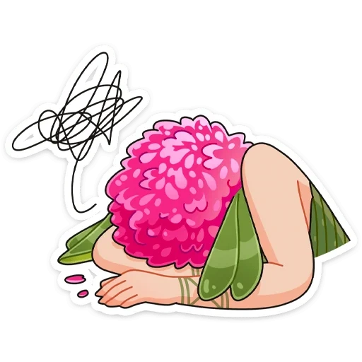 clipart, frida kalo, fée à fleurs, fleurs d'hortensia, illustration de fleurs